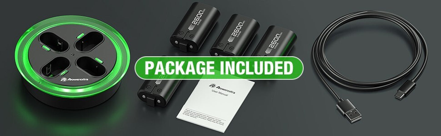 Rechargeable Battery Pack& Controller Charging Dock for Xbox One Xbox Series S/X