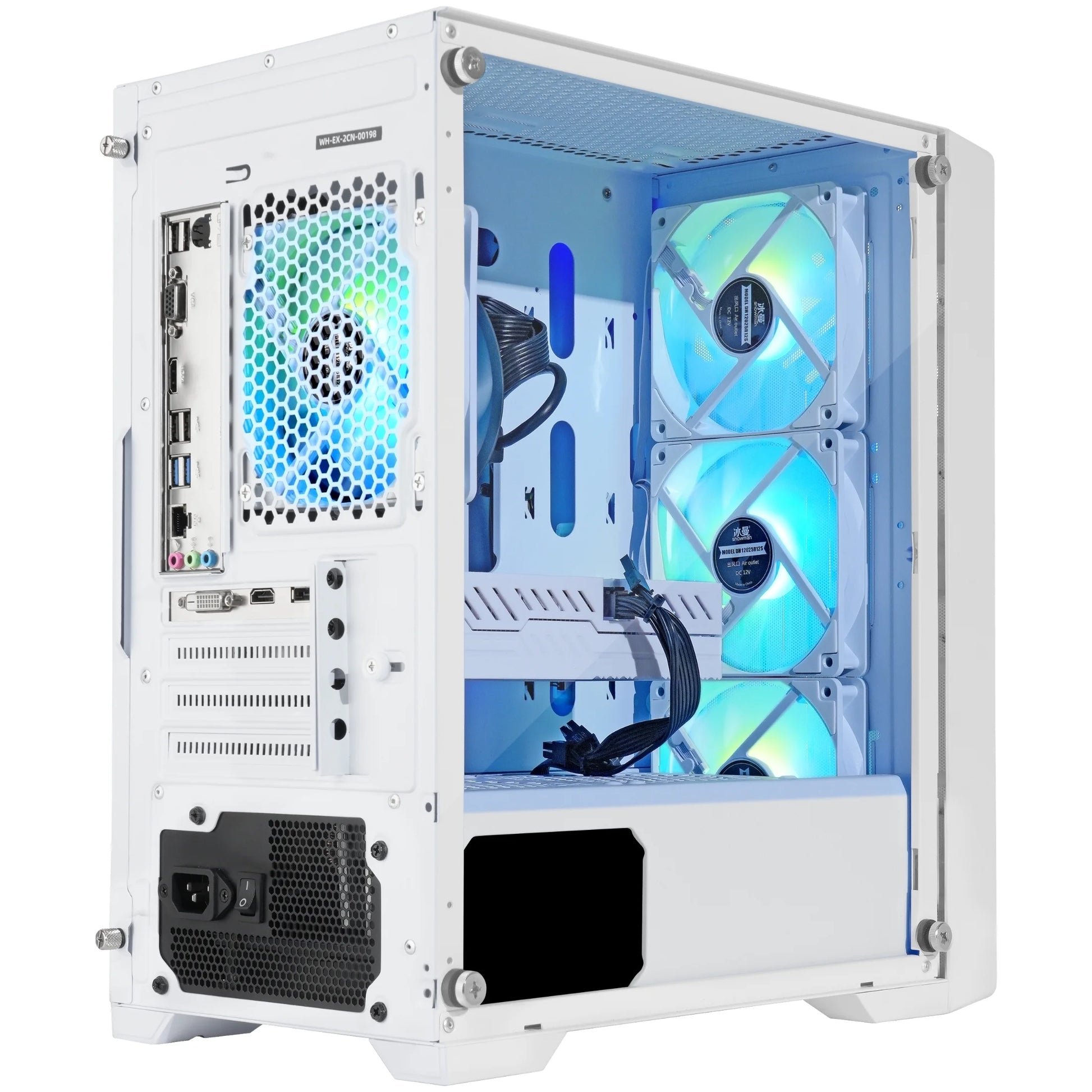 Eclipse ATX Gaming Desktop, Intel Core I7-4790, 16GB RAM, 1TB SSD + 1TB HDD, White