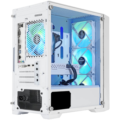 Eclipse ATX Gaming Desktop, Intel Core I7-4790, 16GB RAM, 1TB SSD + 1TB HDD, White