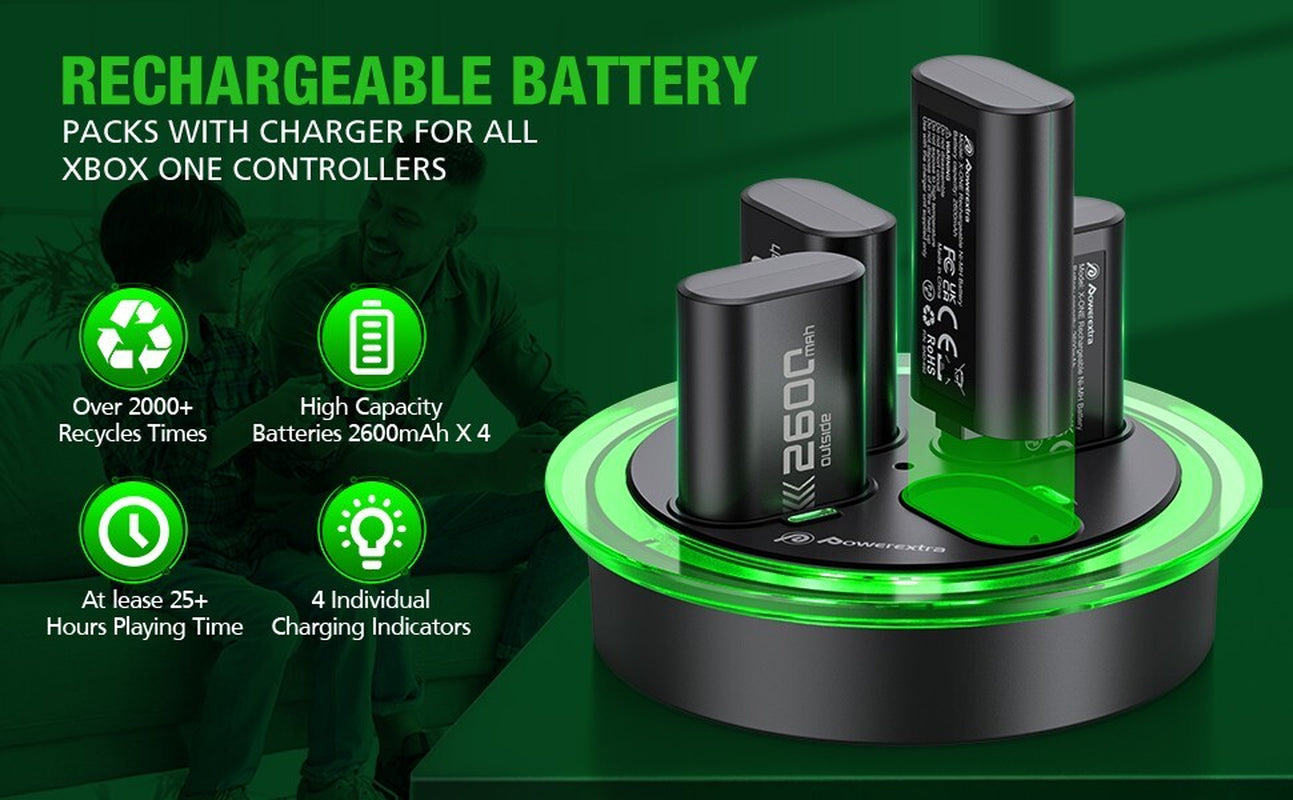 Rechargeable Battery Pack& Controller Charging Dock for Xbox One Xbox Series S/X