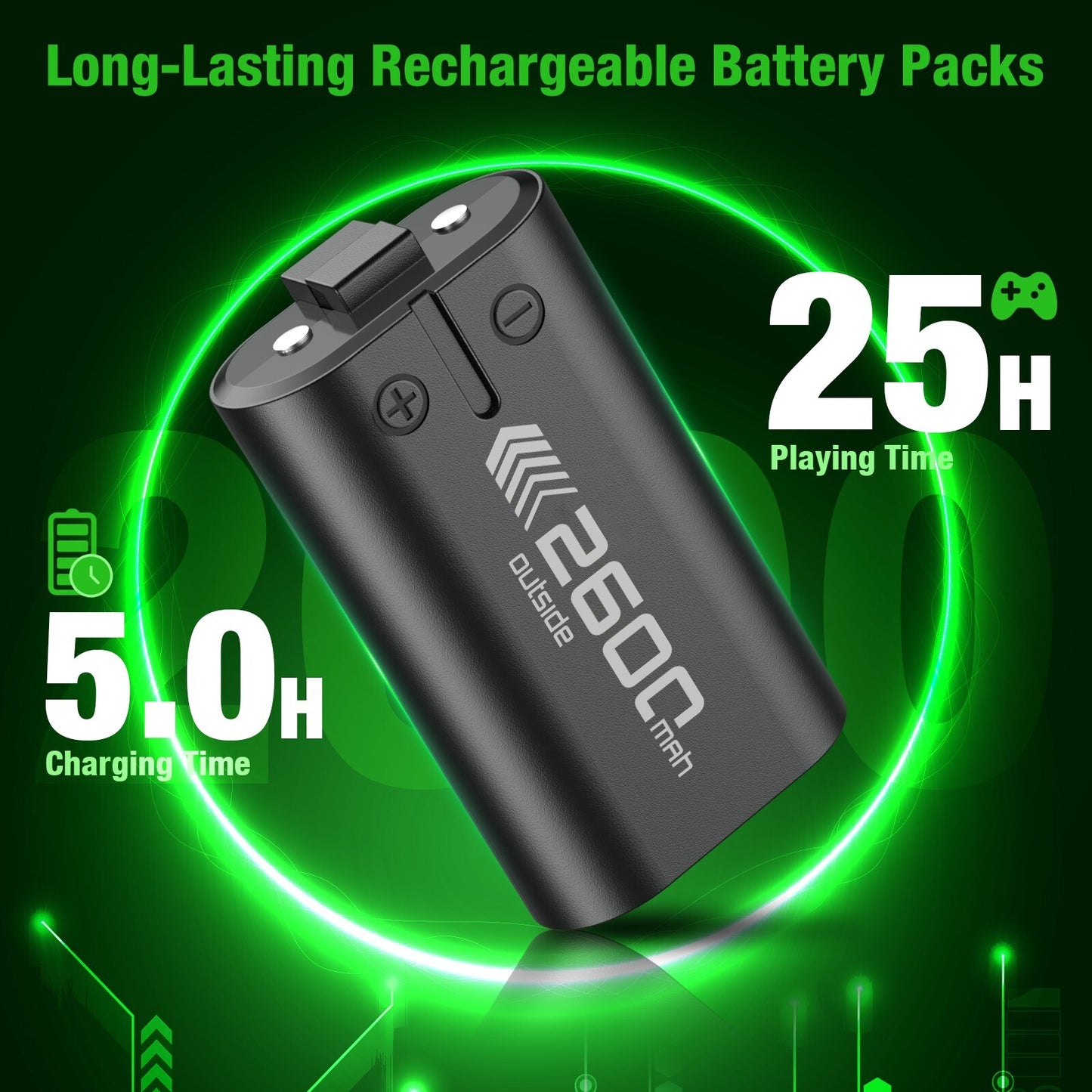 Rechargeable Battery Pack& Controller Charging Dock for Xbox One Xbox Series S/X