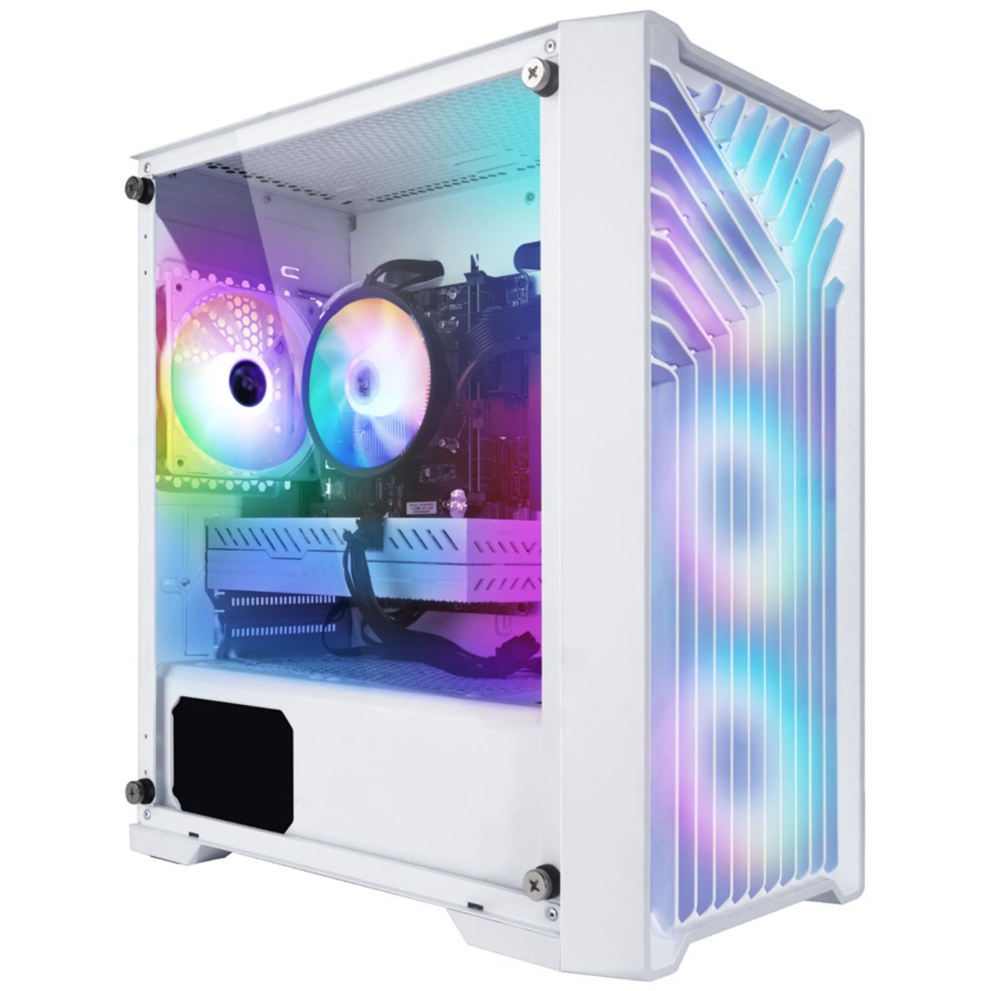 Eclipse ATX Gaming Desktop, Intel Core I7-4790, 16GB RAM, 1TB SSD + 1TB HDD, White