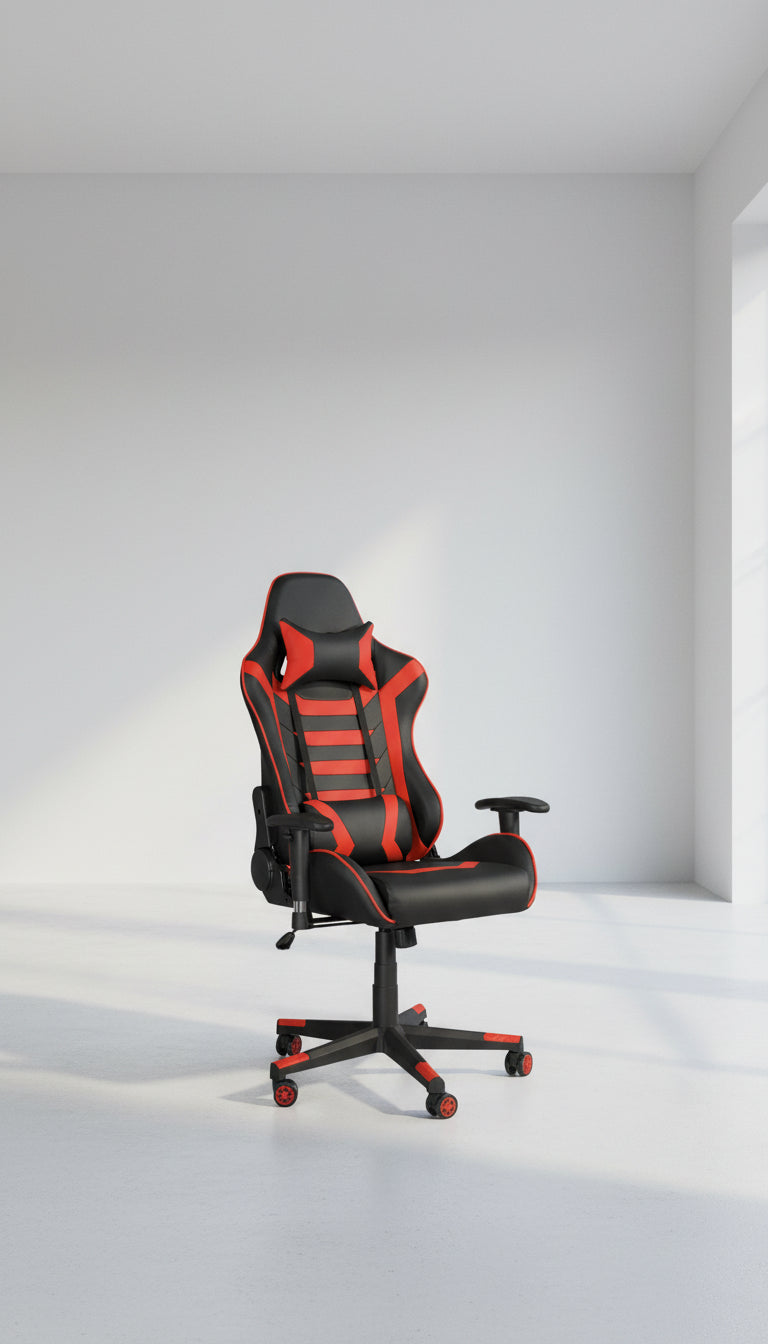 Gaming Chair, High Back Ergonomic Office Chair Computer Chair for Teens, Desk Chair with Adjustable Swivel Task Chair for Adults with Headrest and Lumbar Support Red…